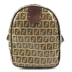 Fendi Handbag Zucca Logo Zucchino Brown