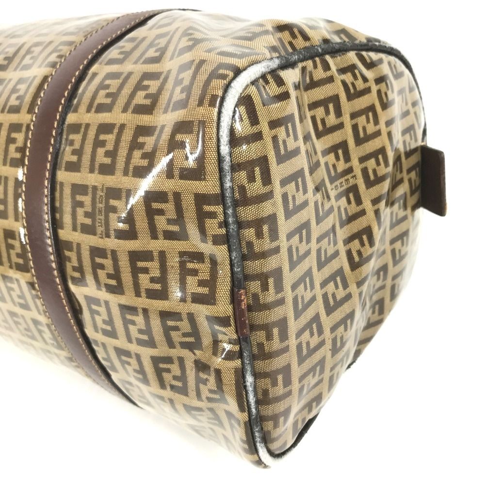 Fendi Handbag Zucca Logo Zucchino Brown