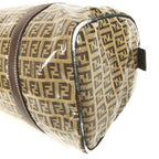 Fendi Handbag Zucca Logo Zucchino Brown
