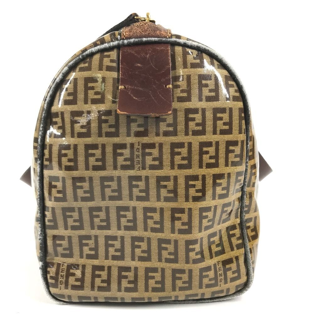 Fendi Handbag Zucca Logo Zucchino Brown
