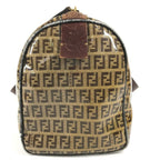 Fendi Handbag Zucca Logo Zucchino Brown