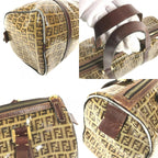 Fendi Handbag Zucca Logo Zucchino Brown