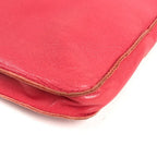 Hermes Shoulder Bag Clou de Selle Logo Leather Pink