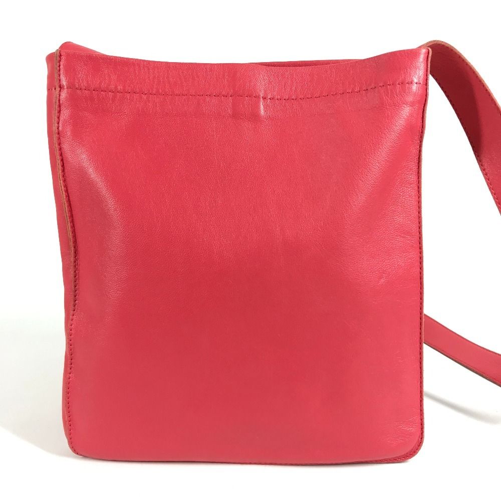 Hermes Shoulder Bag Clou de Selle Logo Leather Pink