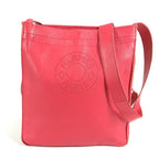 Hermes Shoulder Bag Clou de Selle Logo Leather Pink