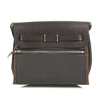 Hermes Shoulder Bag Herbag Zip Mini Toile Military Brown