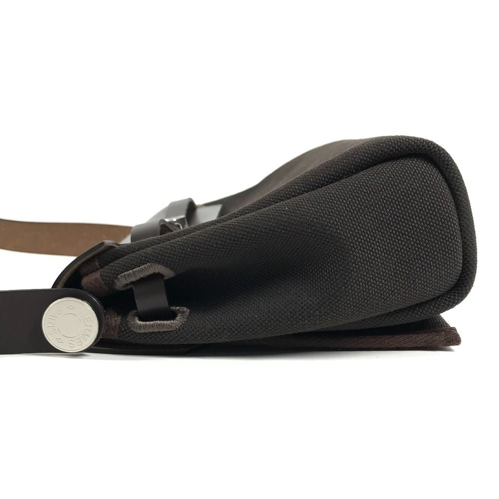 Hermes Shoulder Bag Herbag Zip Mini Toile Military Brown