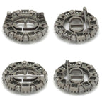 Dior Petit CD Brooch 3.05 Circle Gray Color Crystal Ruthenium Gunmetal Metal