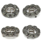 Dior Petit CD Brooch 3.05 Circle Gray Color Crystal Ruthenium Gunmetal Metal