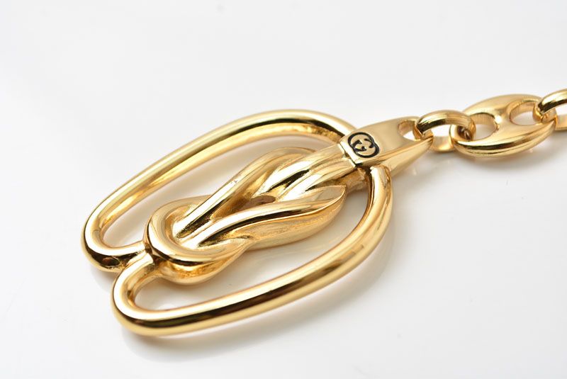 Gucci Key Ring Key Holder Vintage Gold