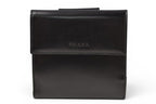 Prada Wallet Trifold Fold Vintage Nero Black
