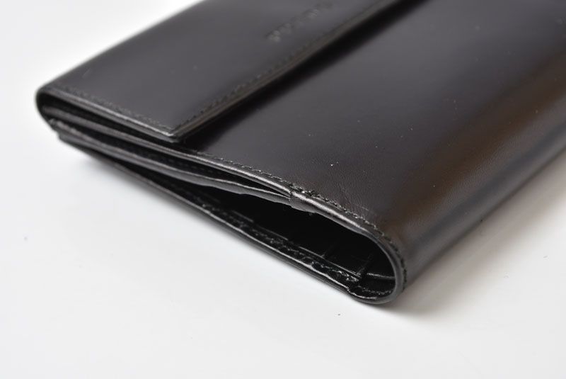 Prada Wallet Trifold Fold Vintage Nero Black