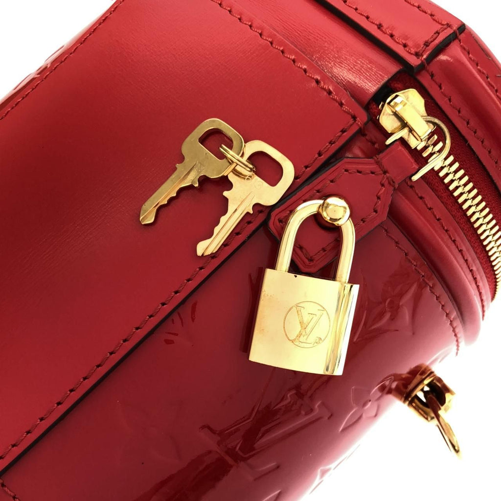 Louis Vuitton Vernis Cannes PM Red Vanity Bag