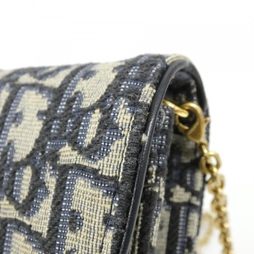 Dior Oblique Saddle Pouch Chain Wallet