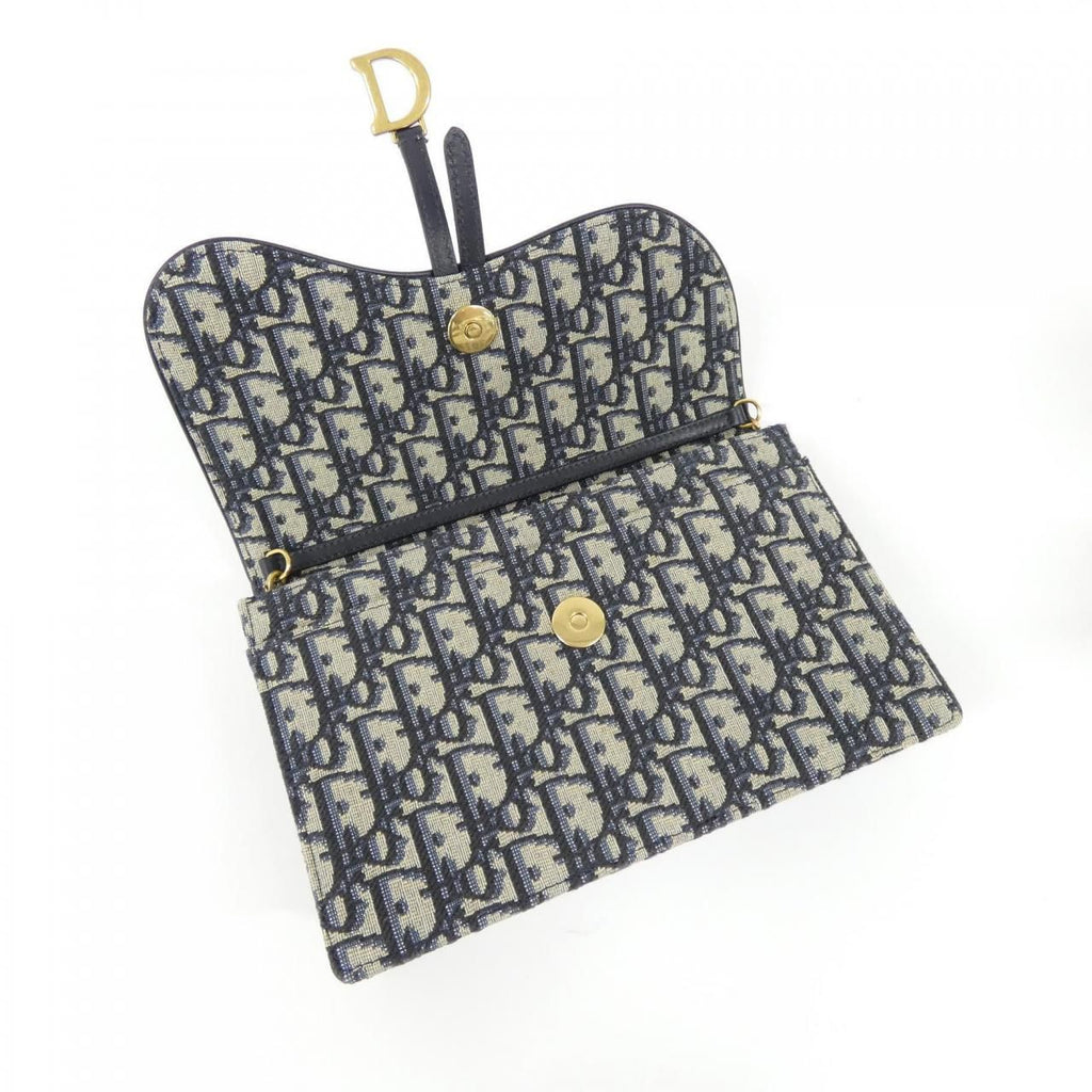 Dior Oblique Saddle Pouch Chain Wallet