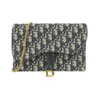 Dior Oblique Saddle Pouch Chain Wallet