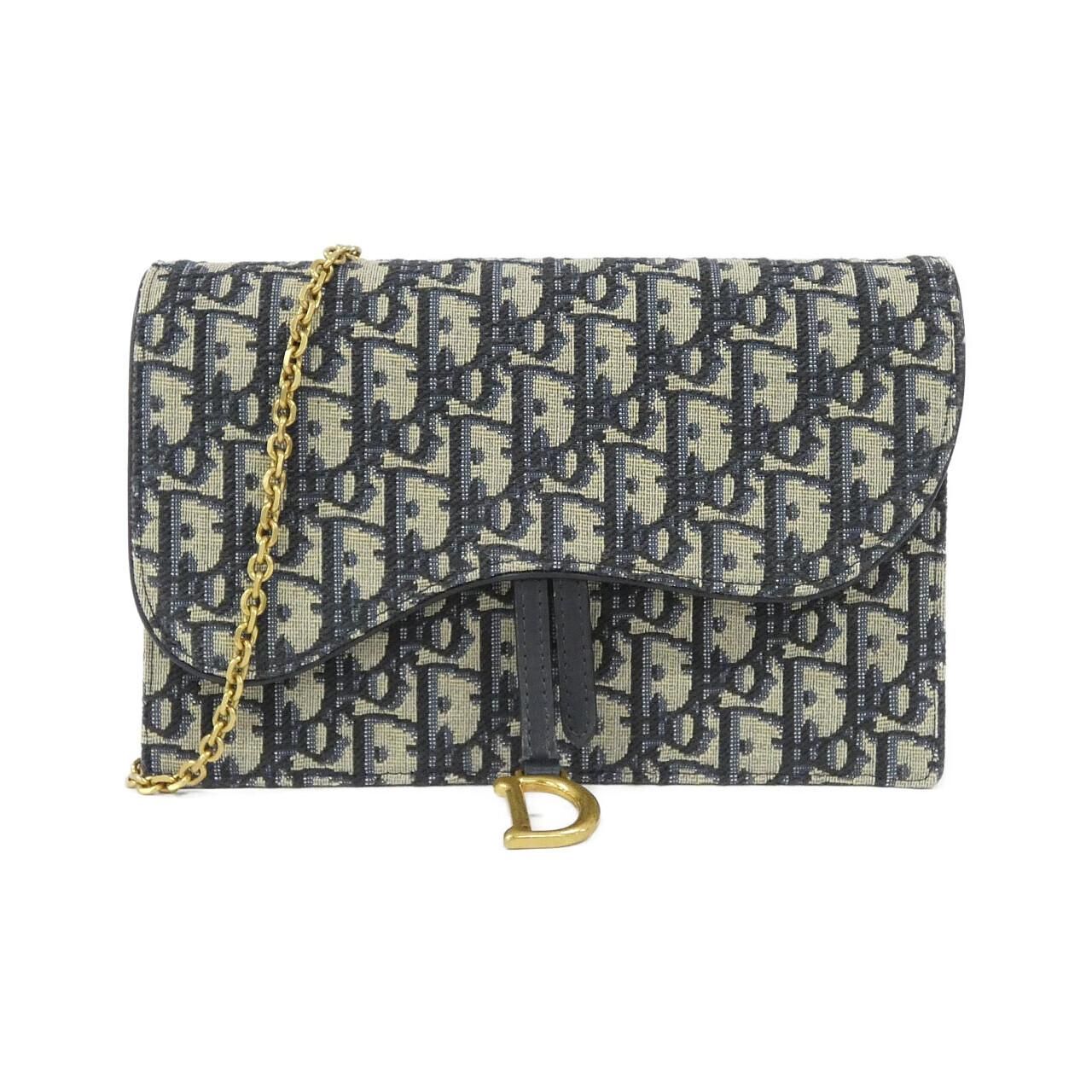 Dior Oblique Saddle Pouch Chain Wallet
