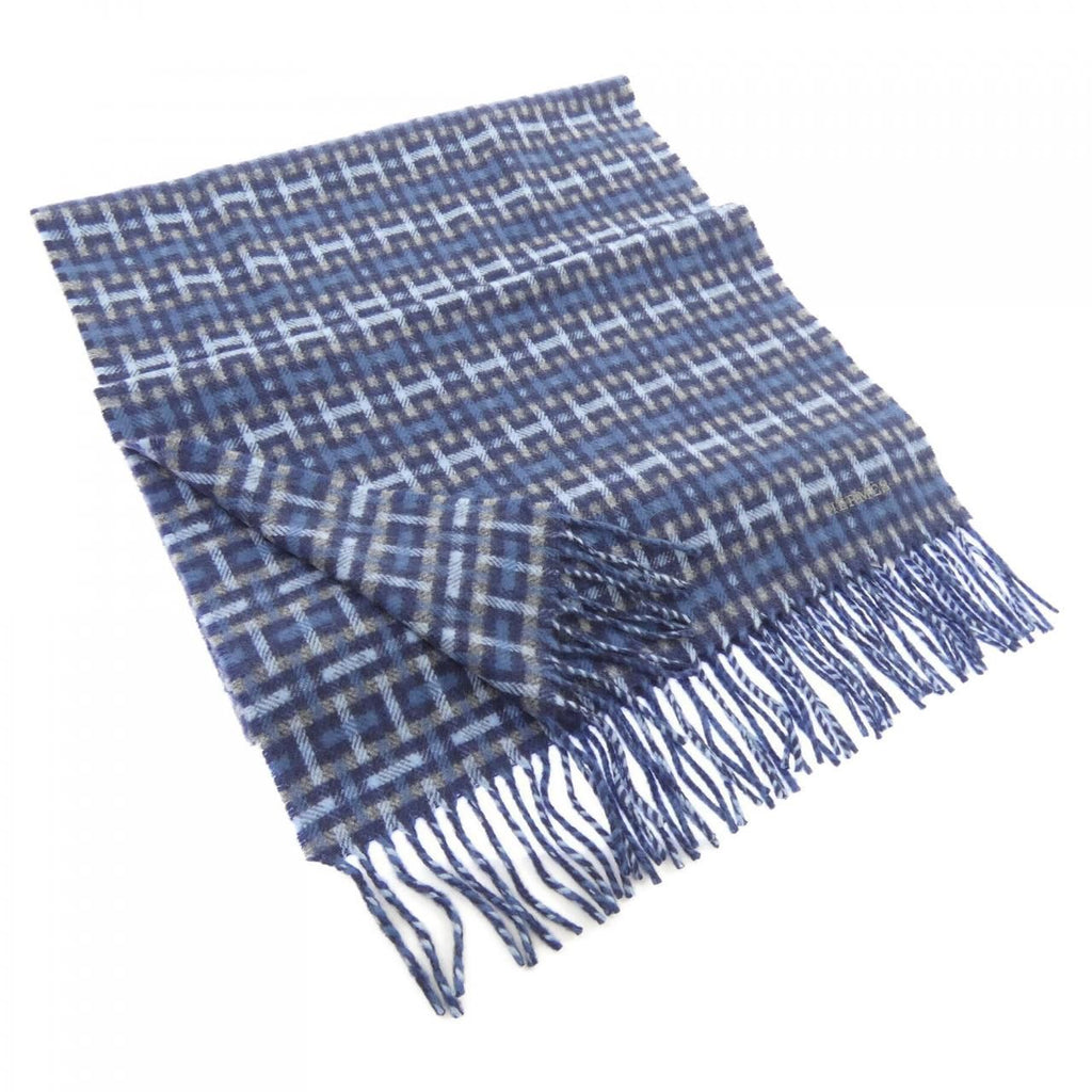 Hermes Ecossais Scarf Navy