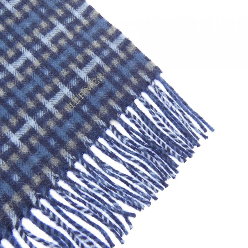 Hermes Ecossais Scarf Navy