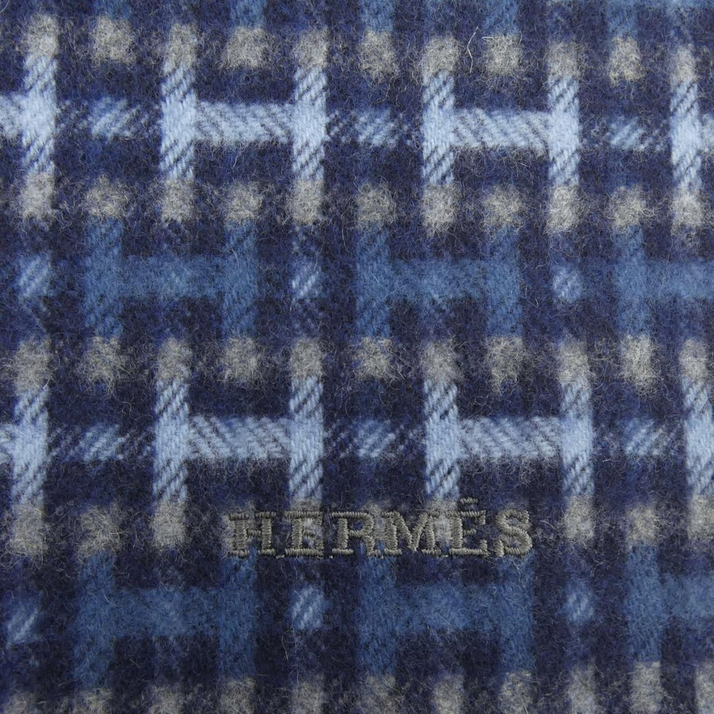 Hermes Ecossais Scarf Navy