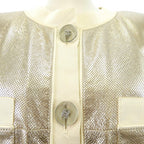 Chanel Collarless Jacket Gold — view 6