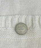 Chanel Long Sleeve CC Logo Button Cotton Knit 40 Sweater — view 7