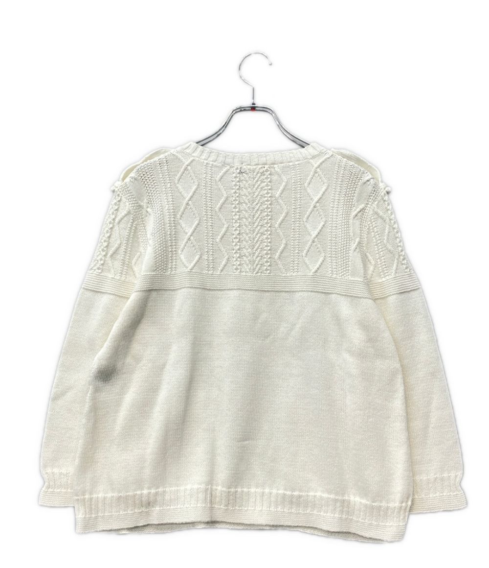 Chanel Long Sleeve CC Logo Button Cotton Knit 40 Sweater — view 2
