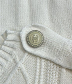 Chanel Long Sleeve CC Logo Button Cotton Knit 40 Sweater — view 8