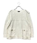 Chanel Long Sleeve CC Logo Button Cotton Knit 40 Sweater