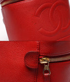 Chanel Vanity Pouch Gold Caviar Leather