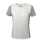 Chanel Sports Line Jumbo CC Logo Short Sleeve Top 38 Ivory Gray 100% Polyamide