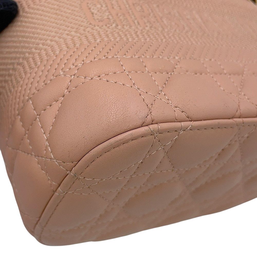 Dior Handbag Cannage Vanity Bag Small Lambskin 2-Way