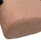 Dior Handbag Cannage Vanity Bag Small Lambskin 2-Way