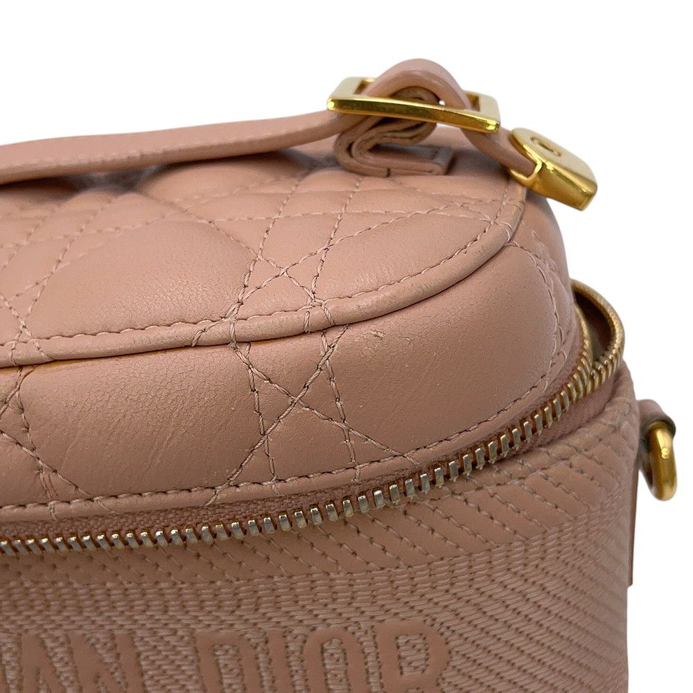 Dior Handbag Cannage Vanity Bag Small Lambskin 2-Way