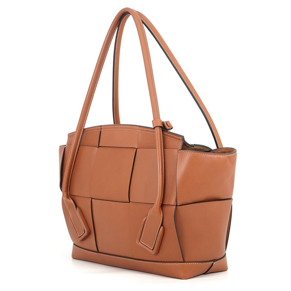 Bottega Veneta Tote Bag Arco Calf Leather Brown