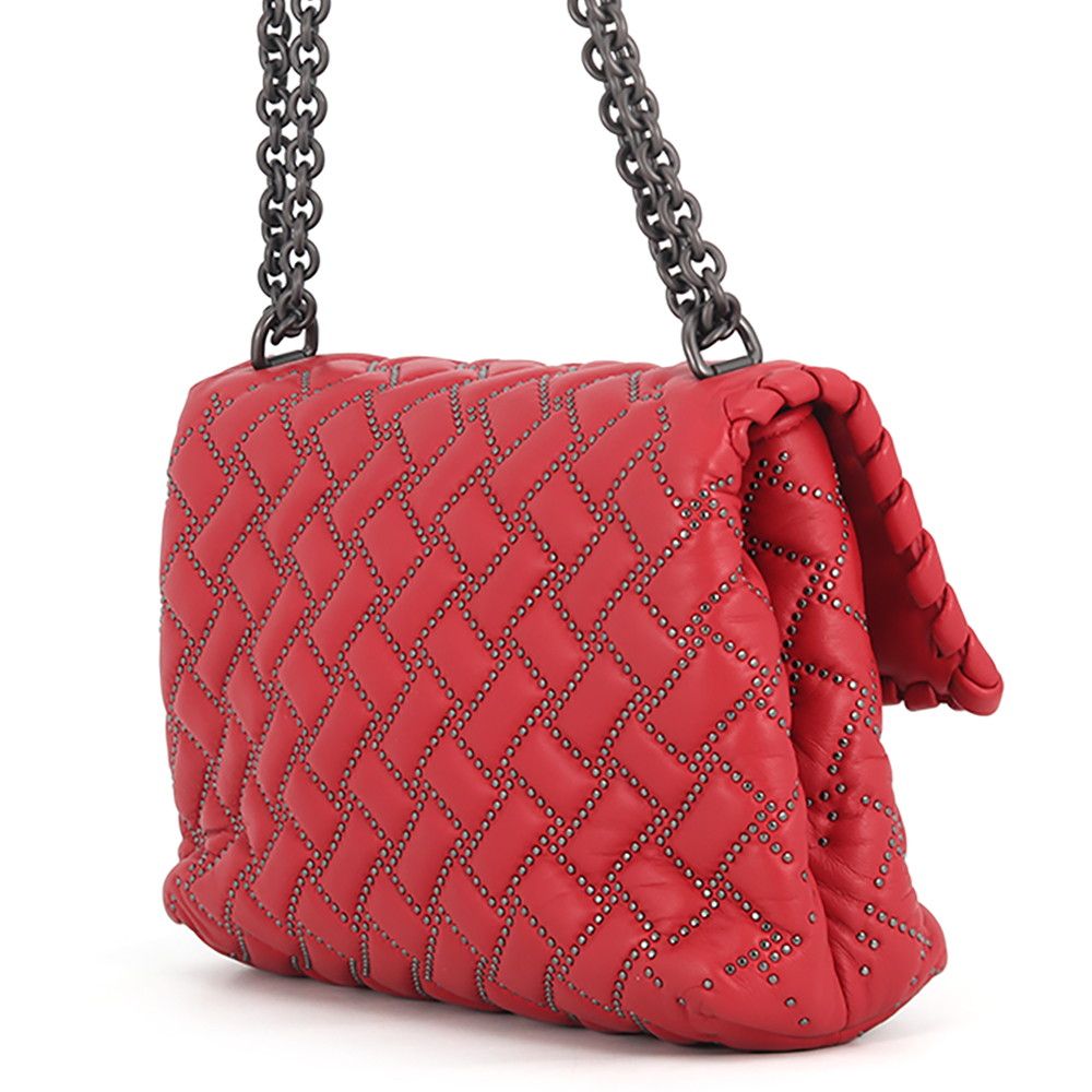 Bottega Veneta Chain Shoulder Bag Olympia Studs Leather
