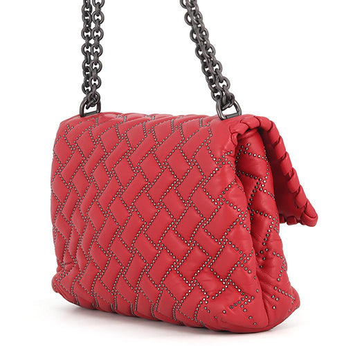 Bottega Veneta Chain Shoulder Bag Olympia Studs Leather