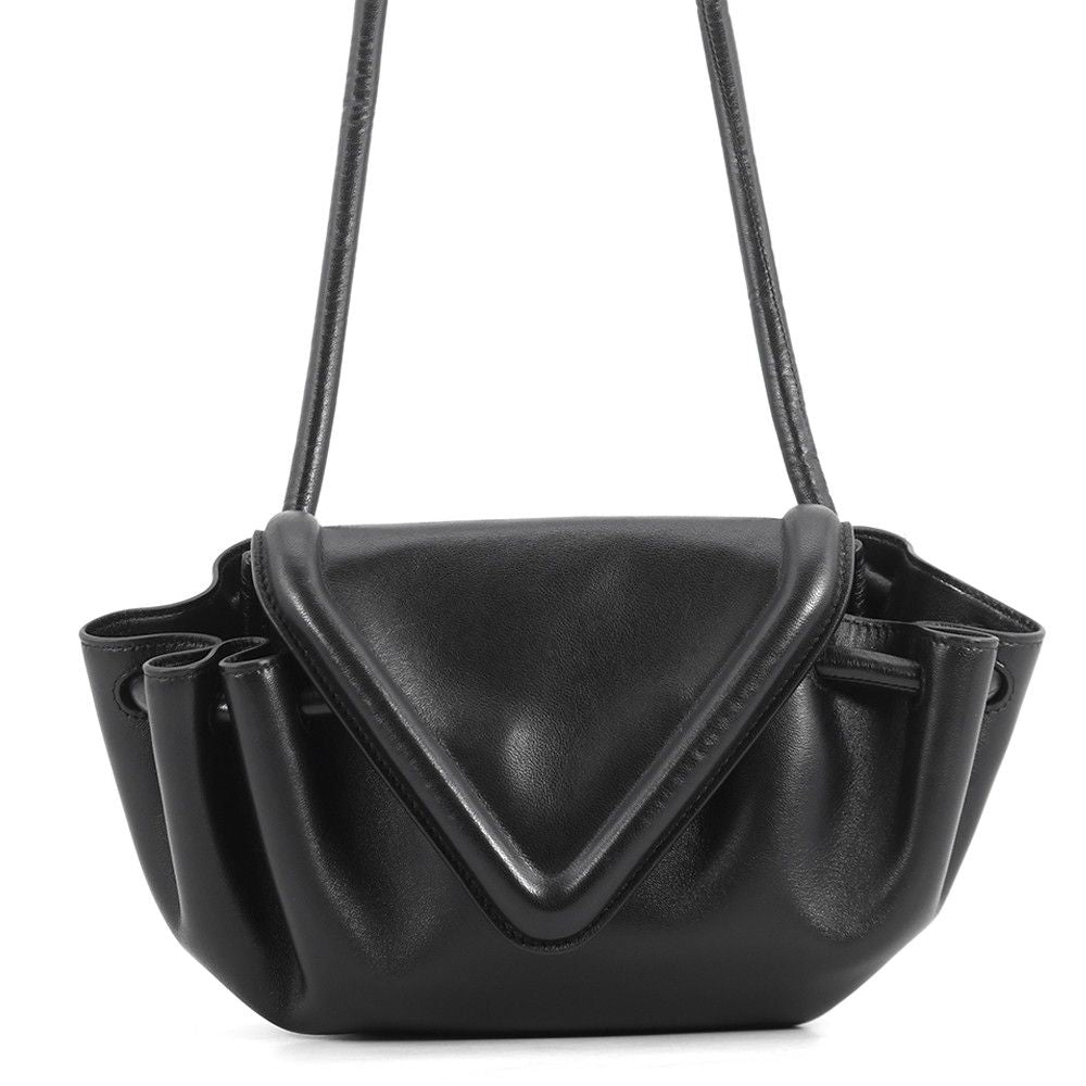 Bottega Veneta Shoulder Bag Beak Small Leather Black