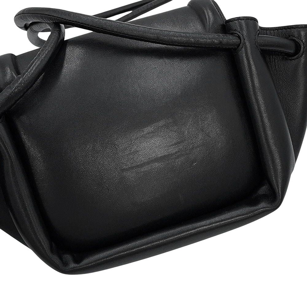 Bottega Veneta Shoulder Bag Beak Small Leather Black