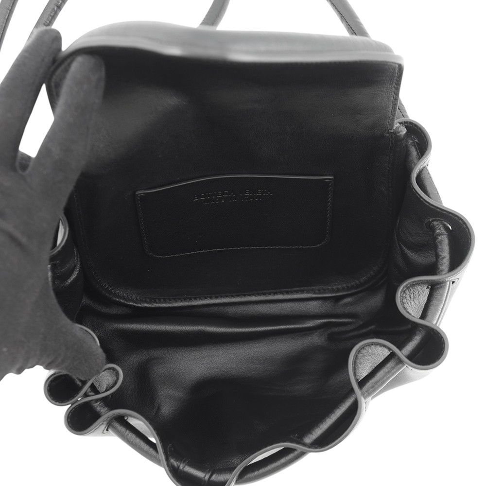 Bottega Veneta Shoulder Bag Beak Small Leather Black