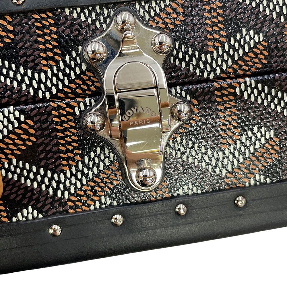 Goyard Handbag Saigon Mini Trunk Bag Wood Black 2-Way — view 8