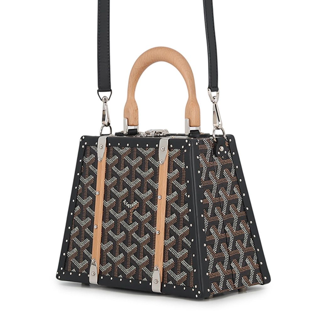 Goyard Handbag Saigon Mini Trunk Bag Wood Black 2-Way — view 2
