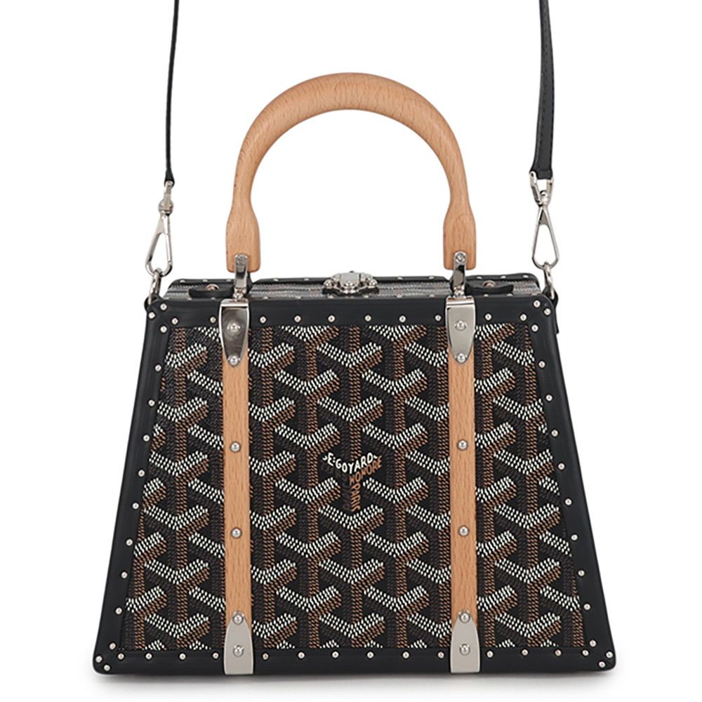 Goyard Handbag Saigon Mini Trunk Bag Wood Black 2-Way