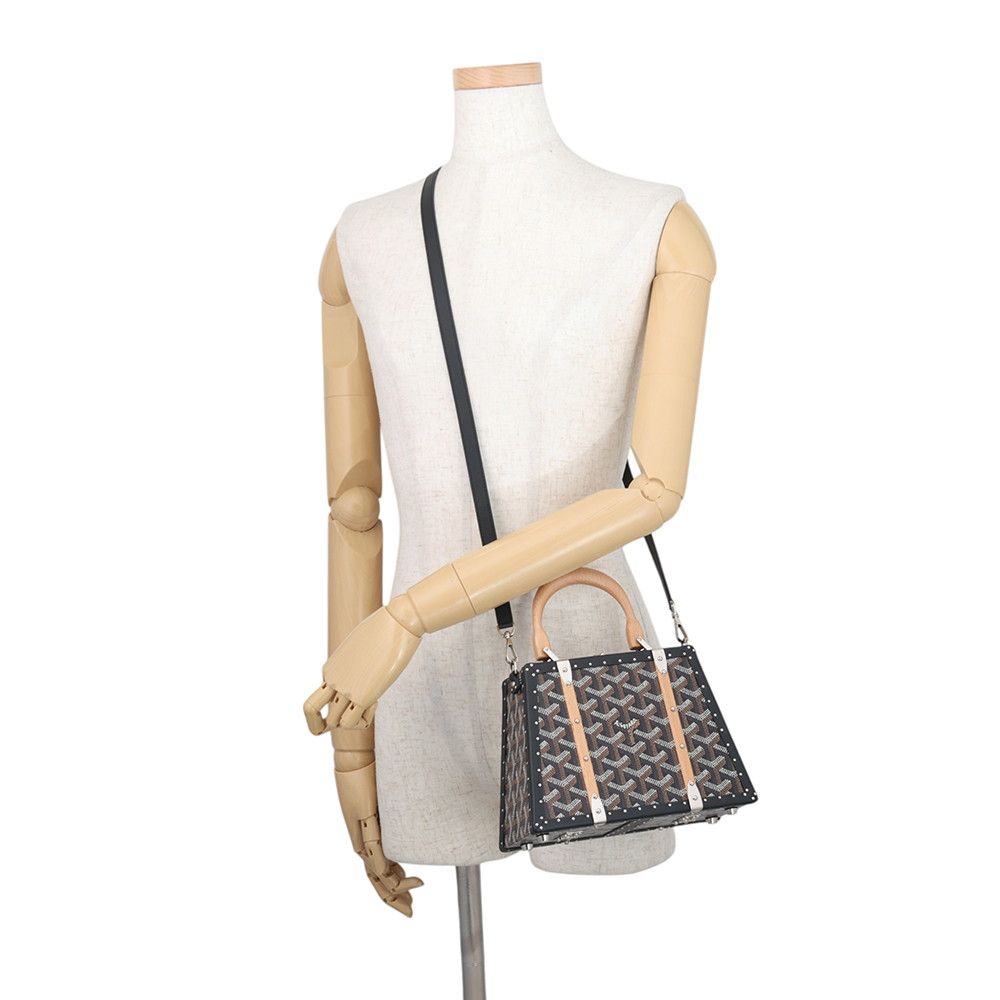 Goyard Handbag Saigon Mini Trunk Bag Wood Black 2-Way — view 5