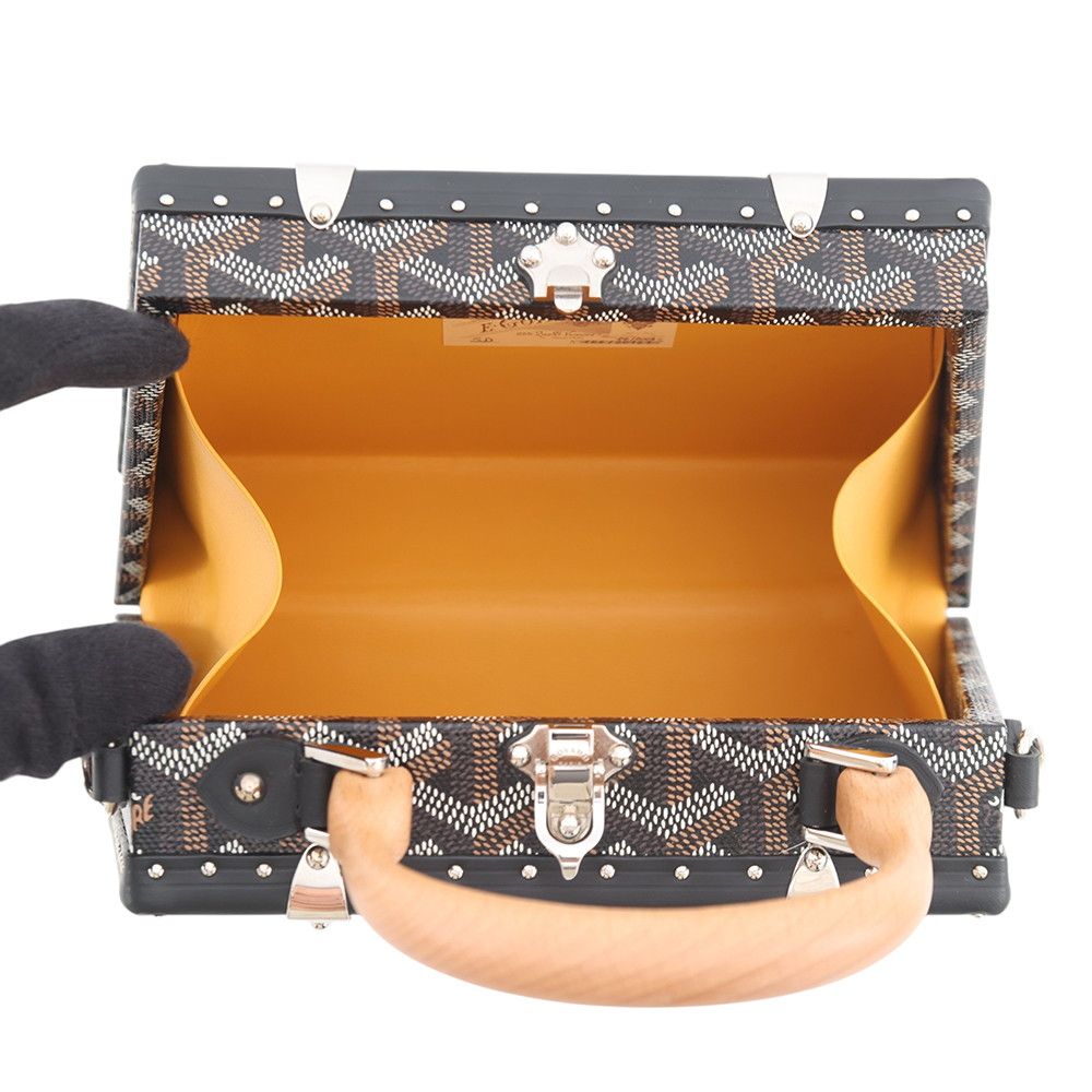 Goyard Handbag Saigon Mini Trunk Bag Wood Black 2-Way — view 6