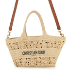 Dior Handbag Pannier Chapeau Raffia 2-Way Basket