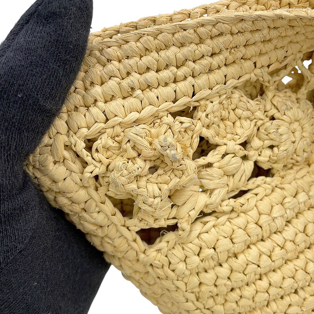 Dior Handbag Pannier Chapeau Raffia 2-Way Basket