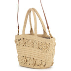 Dior Handbag Pannier Chapeau Raffia 2-Way Basket