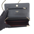 Chanel Chain Wallet Classic Quilted CC Logo Caviar Leather Black Shoulder Bag