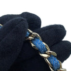 Chanel Necklace CC Logo Charm Denim B 25 P Choker